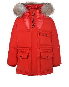 Красная пуховая куртка Moncler
