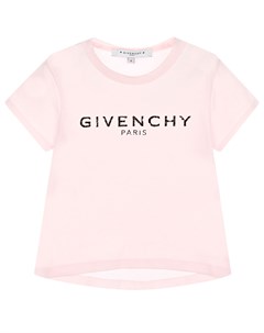 Розовая футболка с удлиненным краем Givenchy