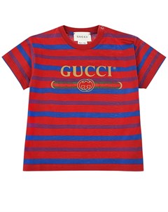 Футболка с винтажным логотипом бренда Gucci