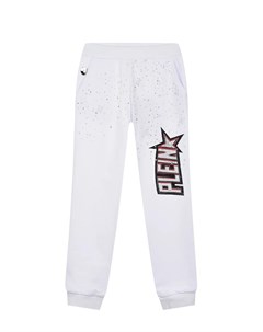 Белые спортивные брюки со стразами Philipp plein