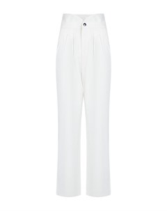 Белые джинсы с высокой посадкой Forte dei marmi couture
