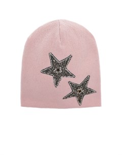 Розовая шапка с декором звезды Regina