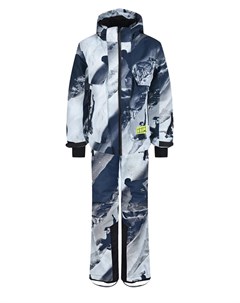 Комплект с принтом лыжники куртка брюки подтяжки детский Molo