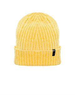 Желтая шапка из велюра Molo