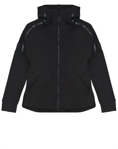 Черная спортивная куртка на молнии детская Monnalisa