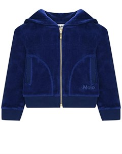 Синяя спортивная куртка из велюра детская Molo