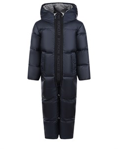 Темно синий комбинезон с капюшоном Moncler