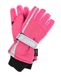 Розовые непромокаемые перчатки со светоотражающими вставками Maximo