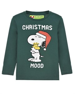 Зеленый свитшот с принтом Christmas Mood детский Saint barth