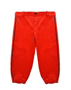 Красные брюки из вельвета детские Gucci