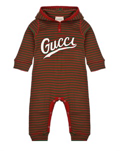 Комбинезон в красно зеленую полоску детский Gucci