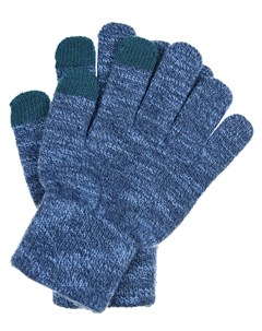 Синие перчатки из шерсти для сенсорного экрана детские Norveg