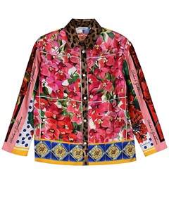 Шелковая блуза сцветочным принтом Dolce&gabbana