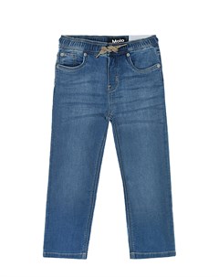 Синие джинсы с поясом на кулиске Molo