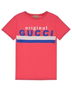 Розовая футболка Gucci