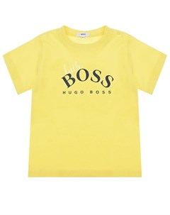 Желтая футболка с принтом Little Boss Hugo boss