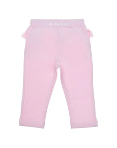 Розовые спортивные брюки с рюшей Monnalisa