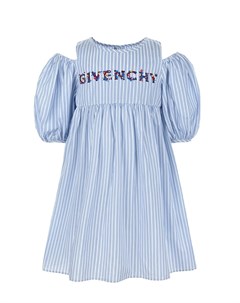 Голубое платье в полоску Givenchy