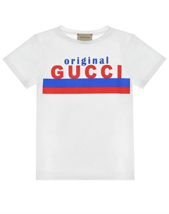 Белая футболка с логотипом Gucci