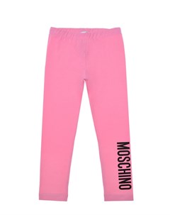 Розовые леггинсы с логотипом Moschino