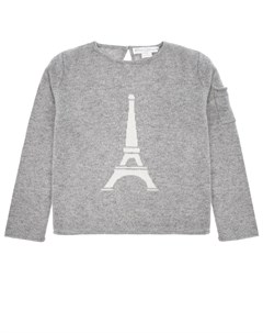 Серый джемпер из кашемира с принтом Eiffel Tower Oscar et valentine