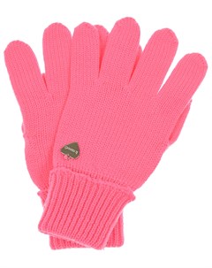Розовые перчатки из шерсти с подвеской сердечко Il trenino