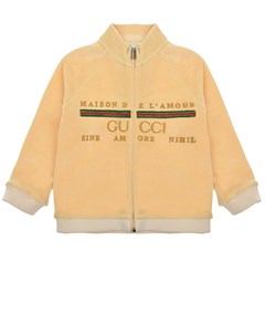 Спортивная куртка из велюра с отделкой Web детская Gucci