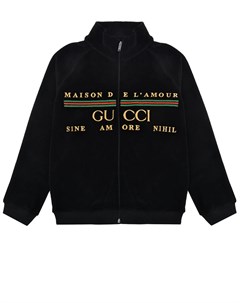 Спортивная куртка из вельвета с вышитым логотипом детская Gucci