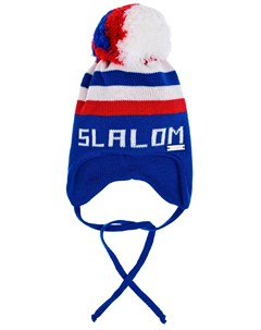 Синяя шапка в полоску с надписью slalom Il trenino