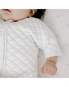 Спальный комбинезон snug fit sleeved cream mint детский Aden&anais