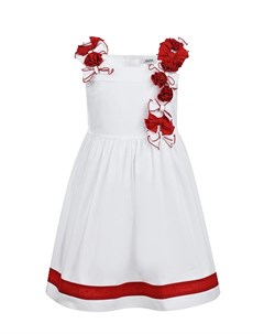 Белое платье с красными цветами Aletta