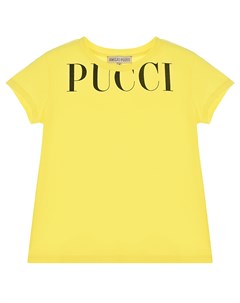 Желтая футболка с логотипом Emilio pucci