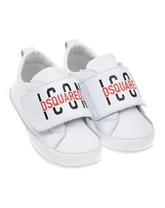 Пинетки ICON с красным лого Dsquared2