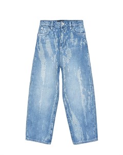 Широкие джинсы в пайетках Emporio armani