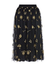 Черная юбка с золотистой вышивкой Ermanno ermanno scervino