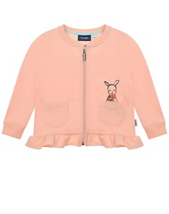 Розовая спортивная куртка с принтом Зебра Sanetta kidswear