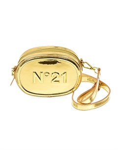 Золотистая сумка с объемным логотипом 17 5х6х12 см No21