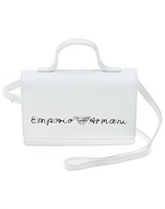 Белая сумка с логотипом 18x12x4 см Emporio armani