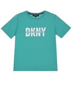 Бирюзовая футболка с коротким рукавом Dkny