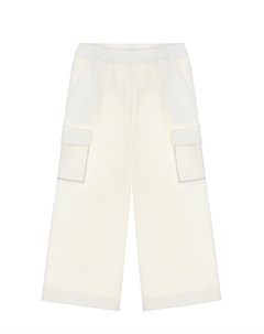 Кремовые брюки с карманами карго Brunello cucinelli