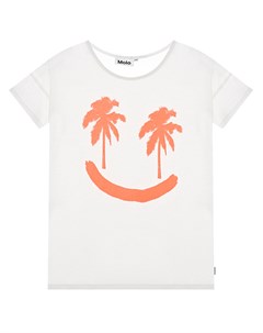 Белая футболка Ribila Neon Palmtree Molo