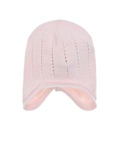Розовая шапка фигурной вязки Regina