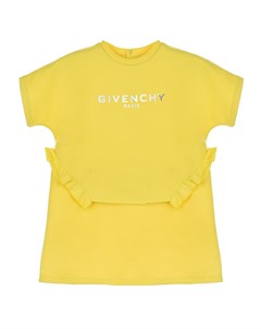 Желтое платье с короткими рукавами Givenchy