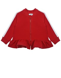 Красная спортивная куртка с воланом Monnalisa