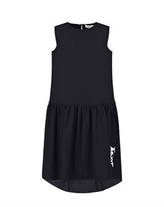 Черное платье с белым логотипом Twinset