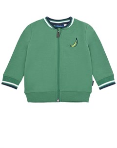 Зеленая спортивная куртка с принтом обезьяна Sanetta kidswear