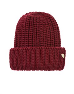 Красная шапка из шерсти с отворотом Il trenino