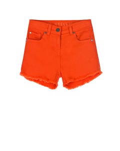 Оранжевые джинсовые шорты Stella mccartney