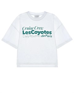 Белая футболка с принтом Cruise Crew Les coyotes de paris