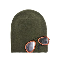 Зеленая шапка с очками Regina